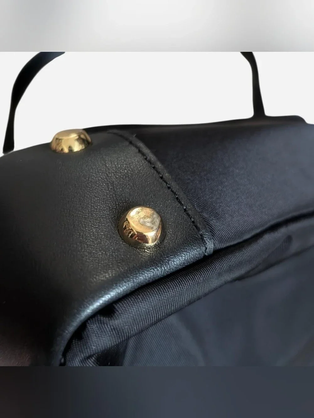 TUMI Voyageur Crossbody Bag Purse Black Nylon with leather trim